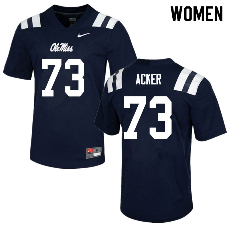 Eli Acker Ole Miss Rebels NCAA Women's Navy #73 Stitched Limited College Football Jersey CHZ1658SZ